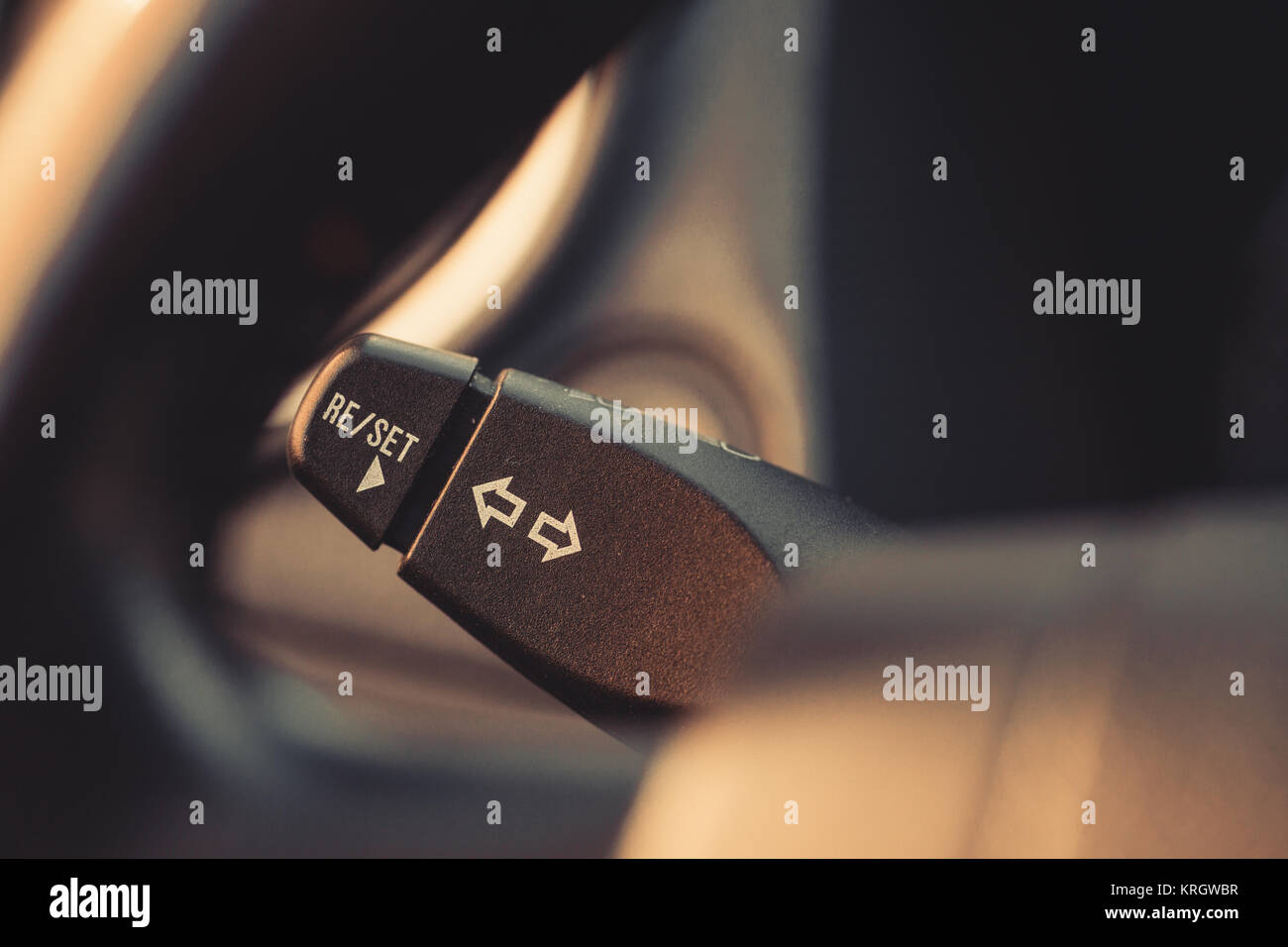 Car turn signal lever Stock Photo Alamy