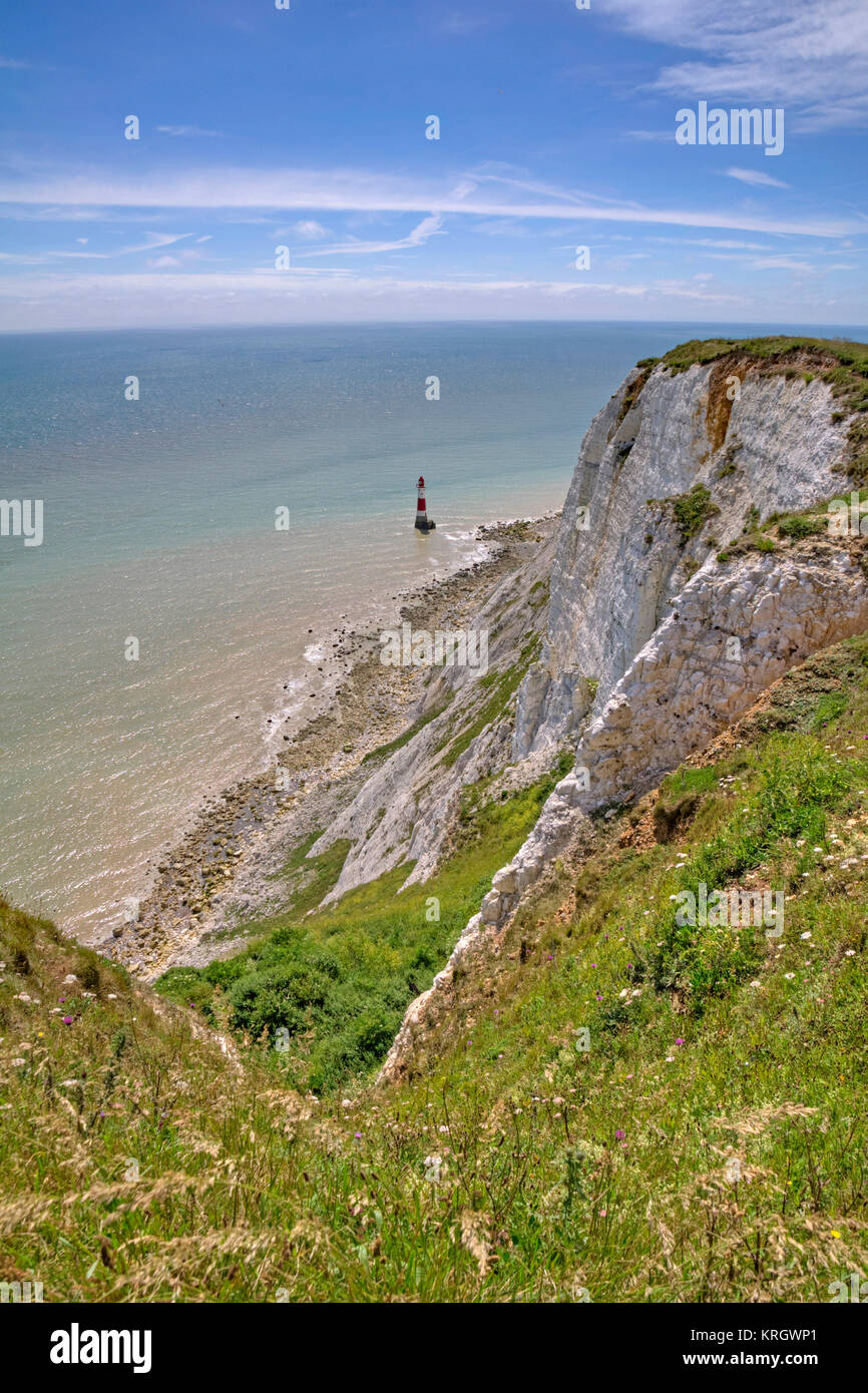 sandy beach lighthouse brighton Stock Photo Alamy