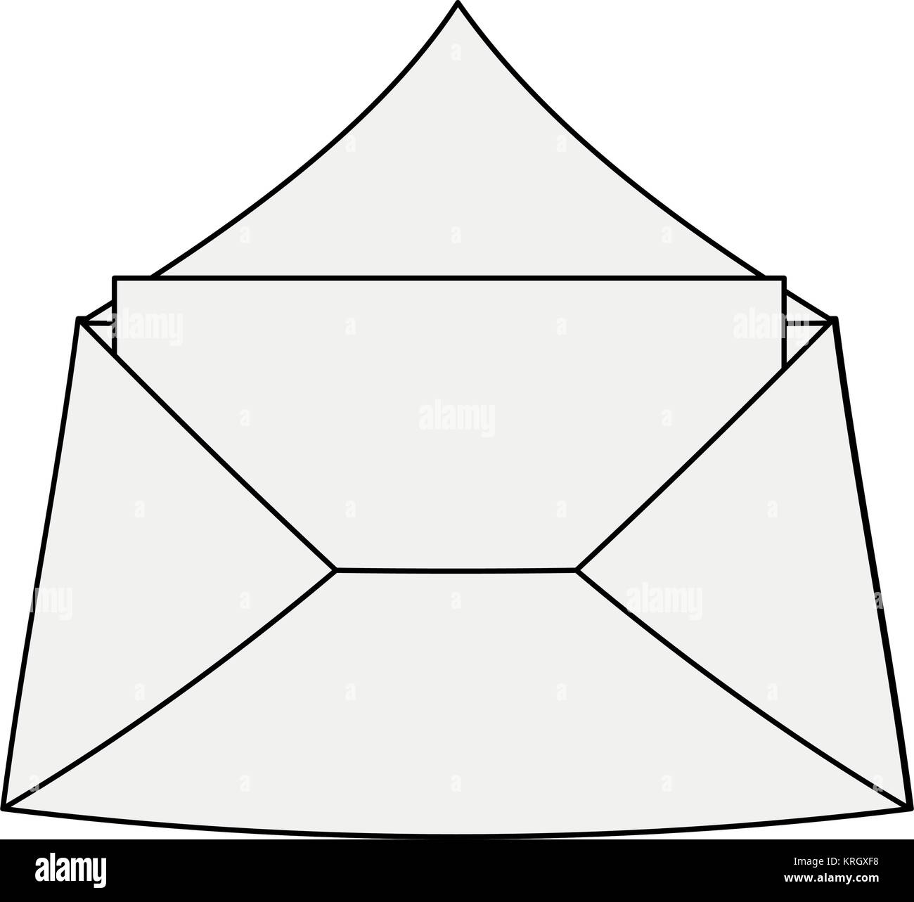 Mail envelope open Stock Vector Image & Art - Alamy