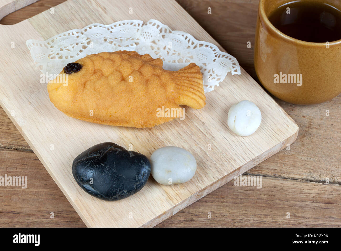 Japanese fish shaped pancake Stock Photo