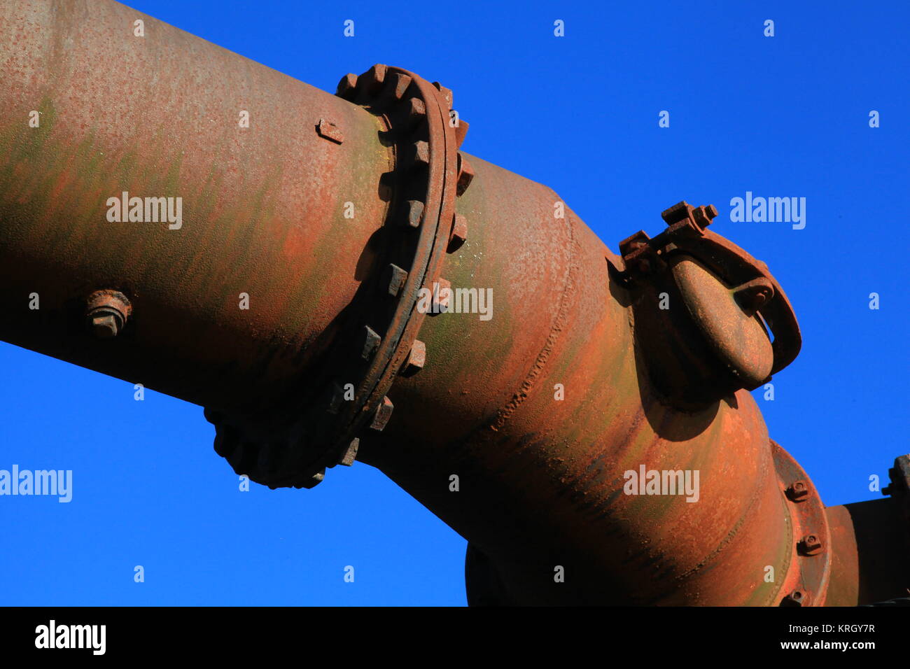Old Pipe And Blue Sky Stock Photo