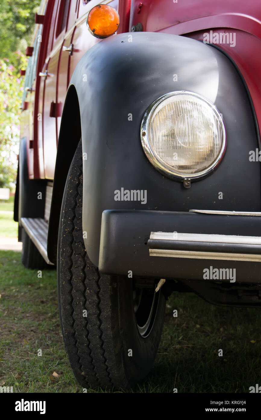 mudguards of a vintage fire truck Stock Photo