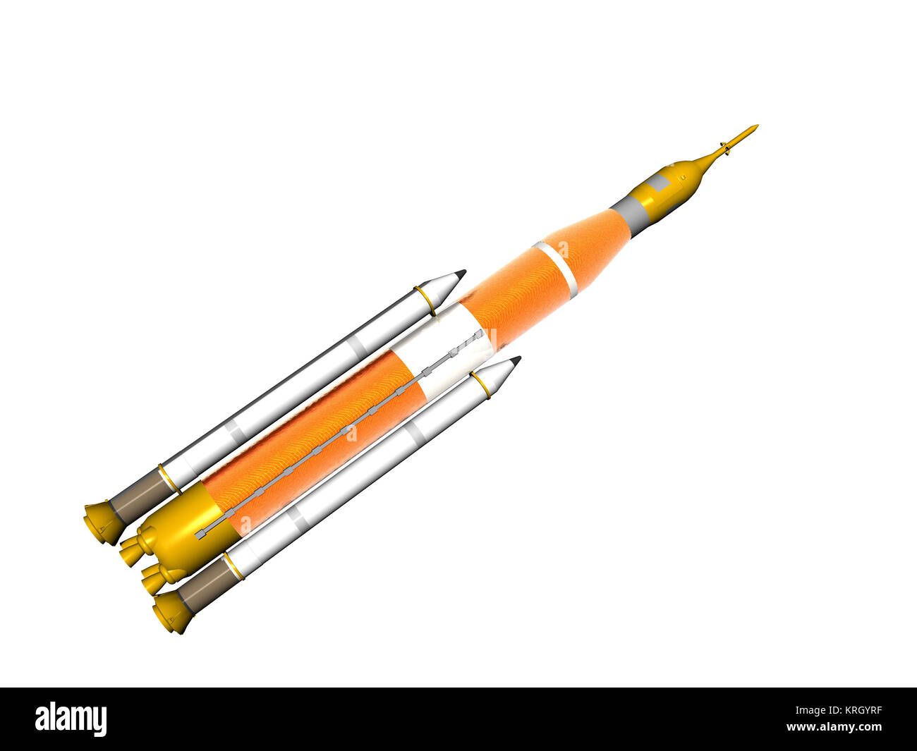 rocket with boosters isolated Stock Photo - Alamy