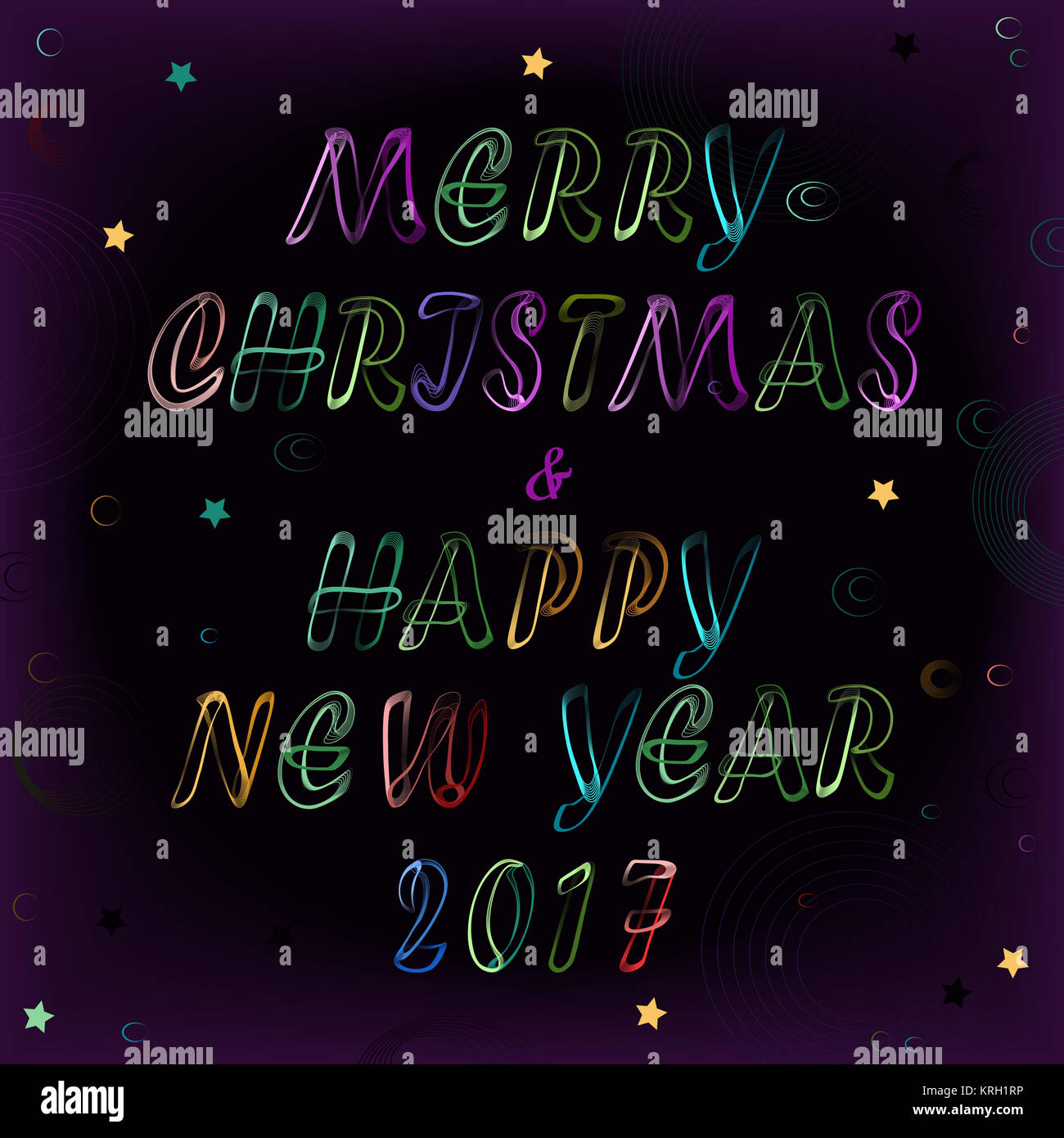 Christmas and New Year space card Stock Photo