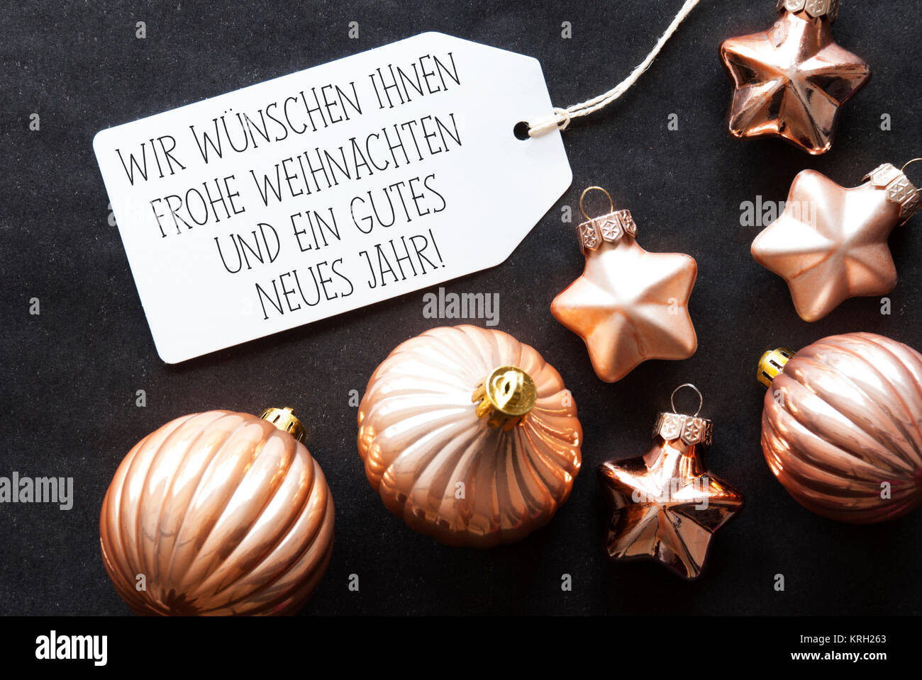 Label With German Text Wir Wuenschen Frohe Weihnachten Und Ein Gutes Neues Jahr Means Merry 