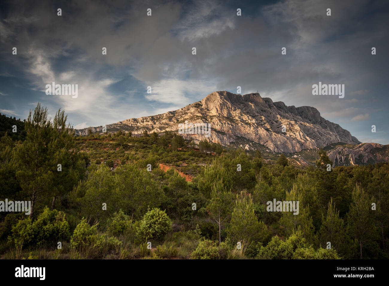 Mont Sainte Victoire in Provence, France Stock Photo