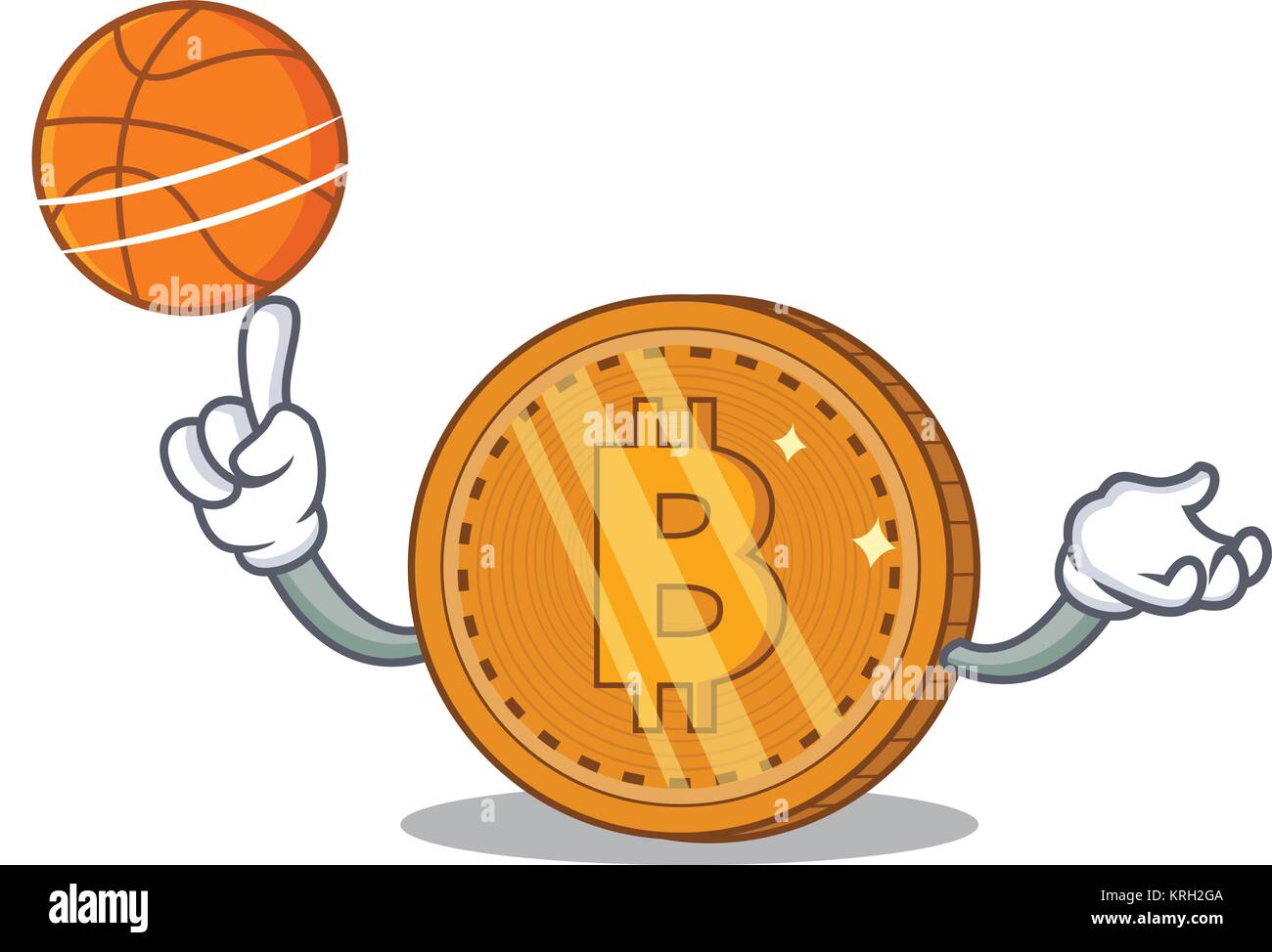 With basketball bitcoin coin character cartoon Stock Vector Image & Art ...