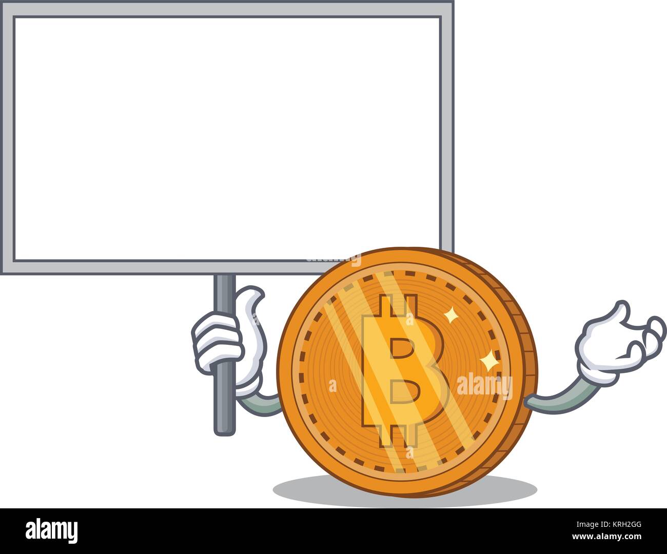 Bring board bitcoin coin character cartoon Stock Vector Image & Art - Alamy