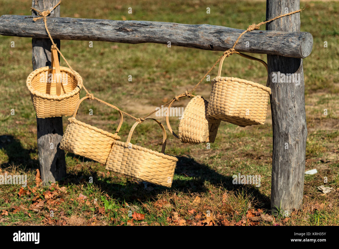 Colonial Williamsburg marketplace display Stock Photo Alamy