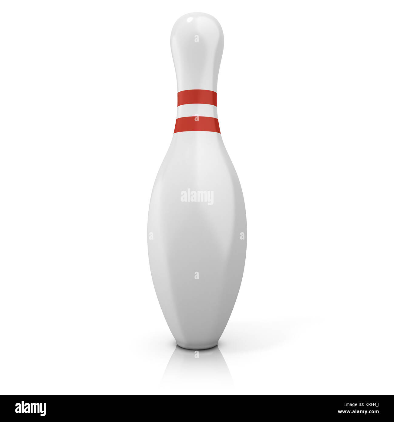 Single Bowling Pin With Red Stripes Stock Photo Alamy   Single Bowling Pin With Red Stripes KRH4JJ 