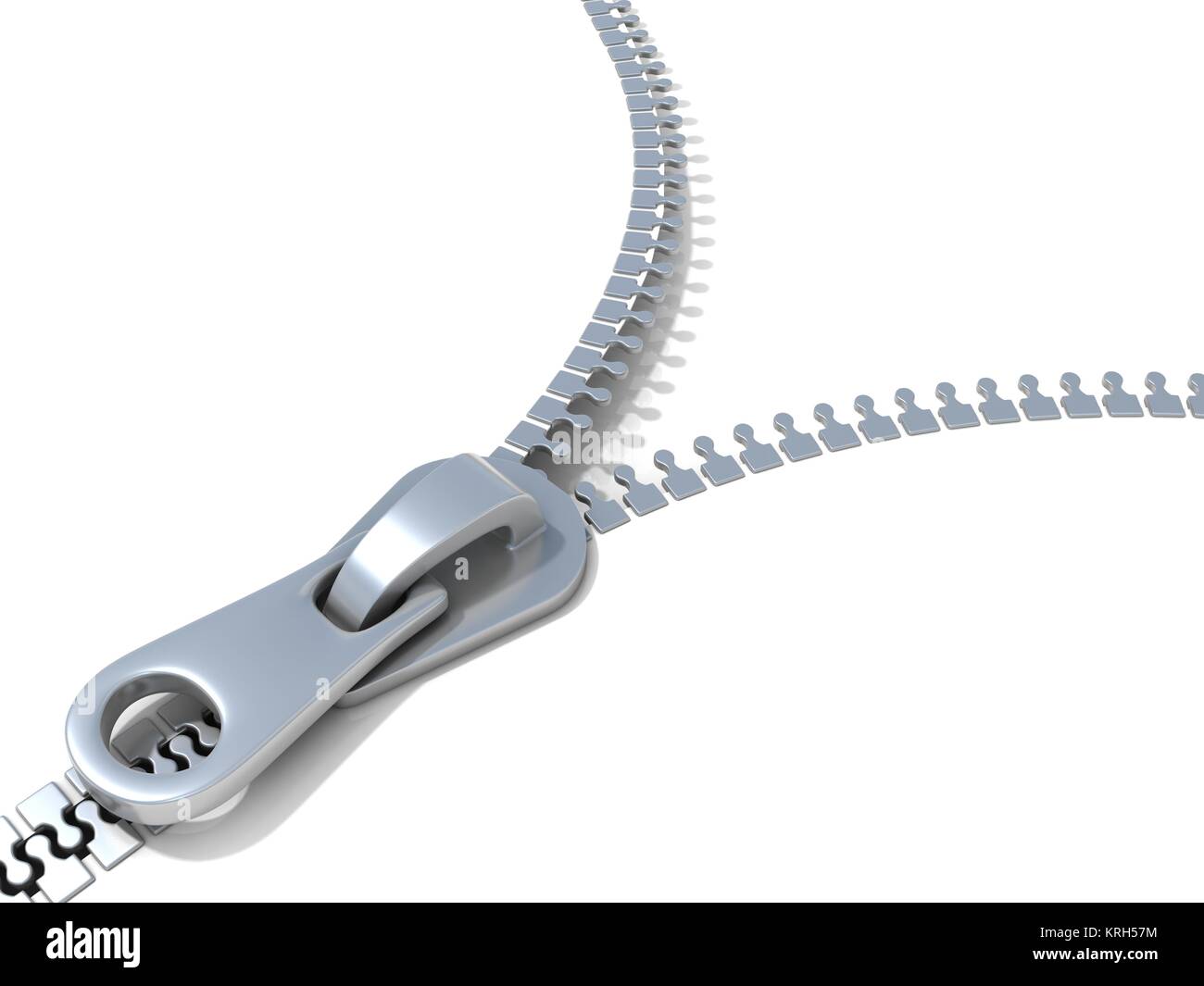 Zipper isolated side view Stock Photo - Alamy