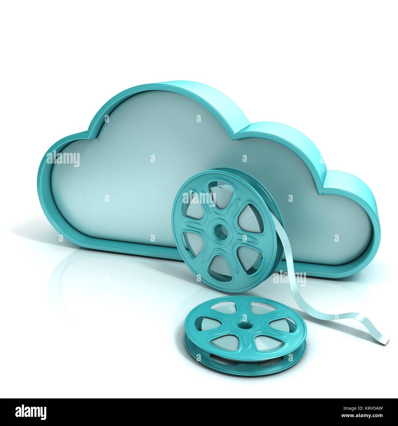 Cloud movie 3D computer icon Stock Photo