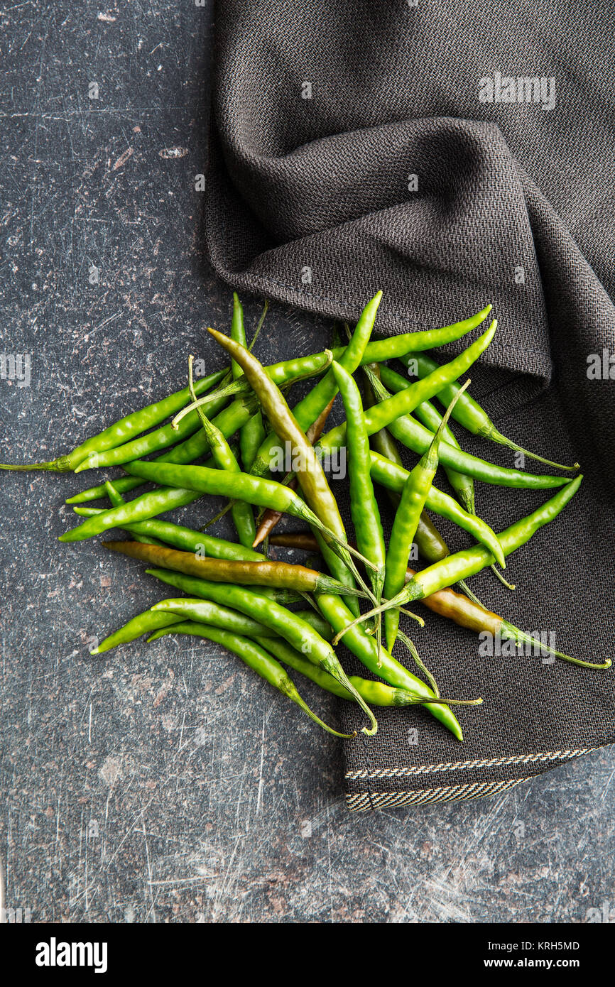 Green chili peppers Stock Photo - Alamy