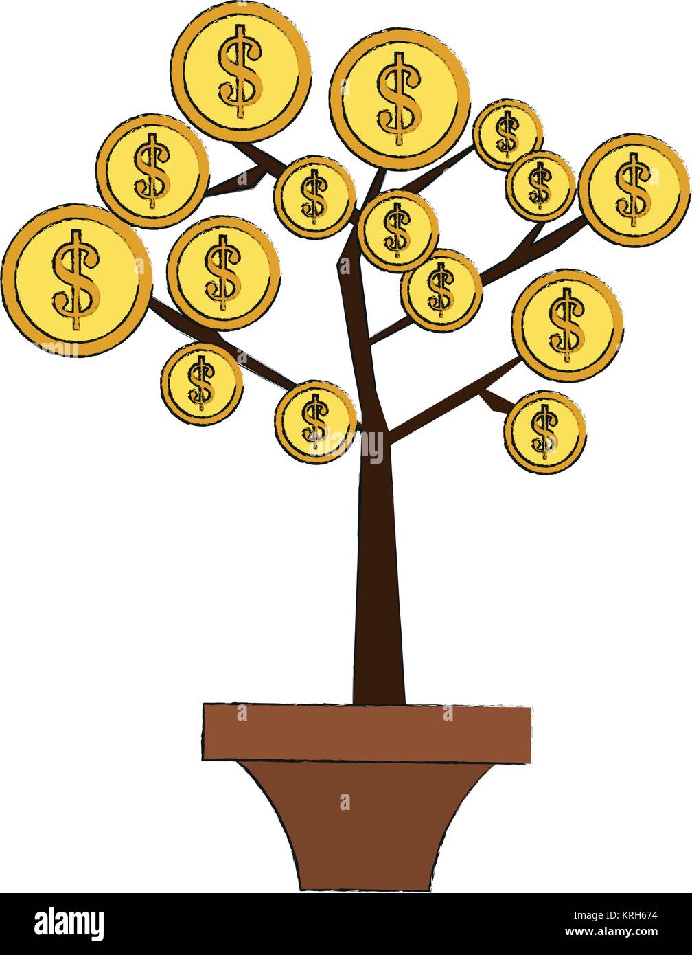 Money tree symbol Stock Vector Image & Art - Alamy