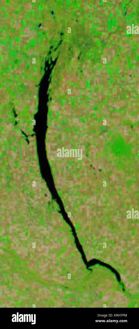 Nasa satellite image of Last Mountain Lake in Saskatchewan Stock Photo