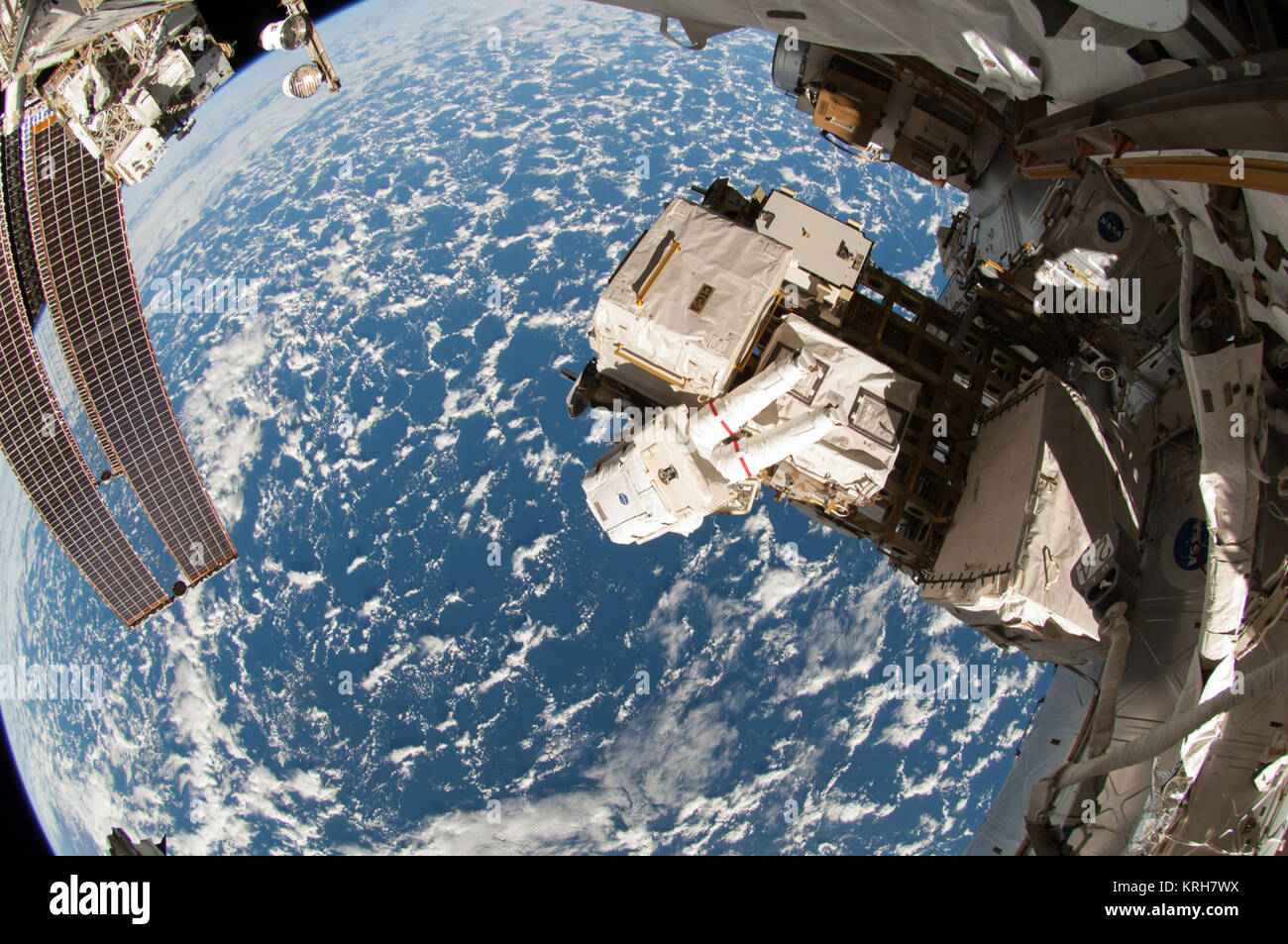 ISS-41 EVA-1 (n) Reid Wiseman Stock Photo