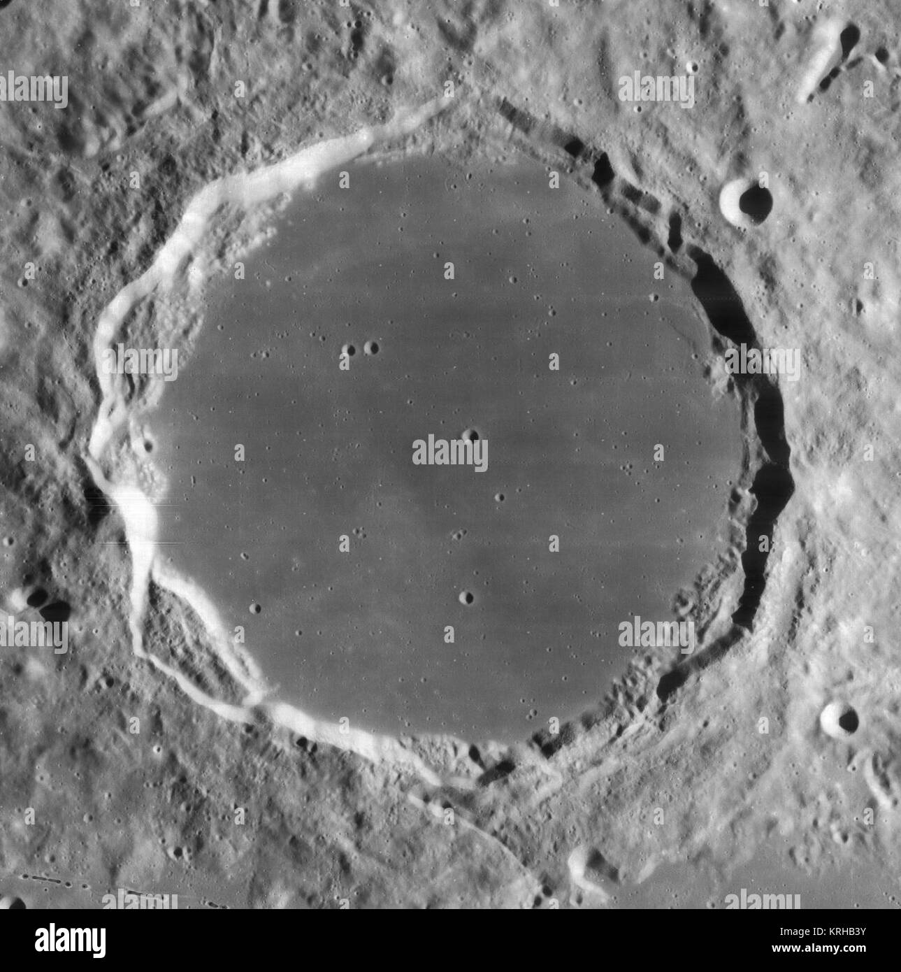 Plato crater 4127 h3 Stock Photo