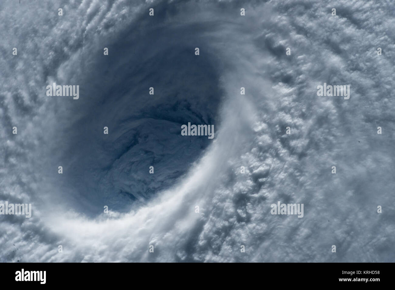 ISS-43 Super Typhoon Maysak - Eye Stock Photo