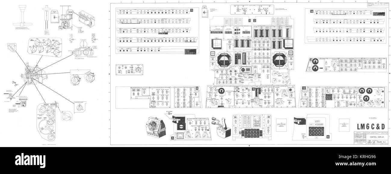 Lunar Module Control Displays Stock Photo Alamy