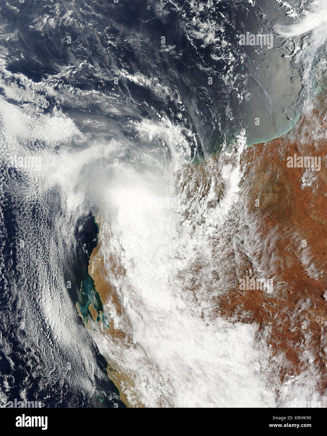 Tropical Cyclone Dominic - 27 January 2009 Stock Photo