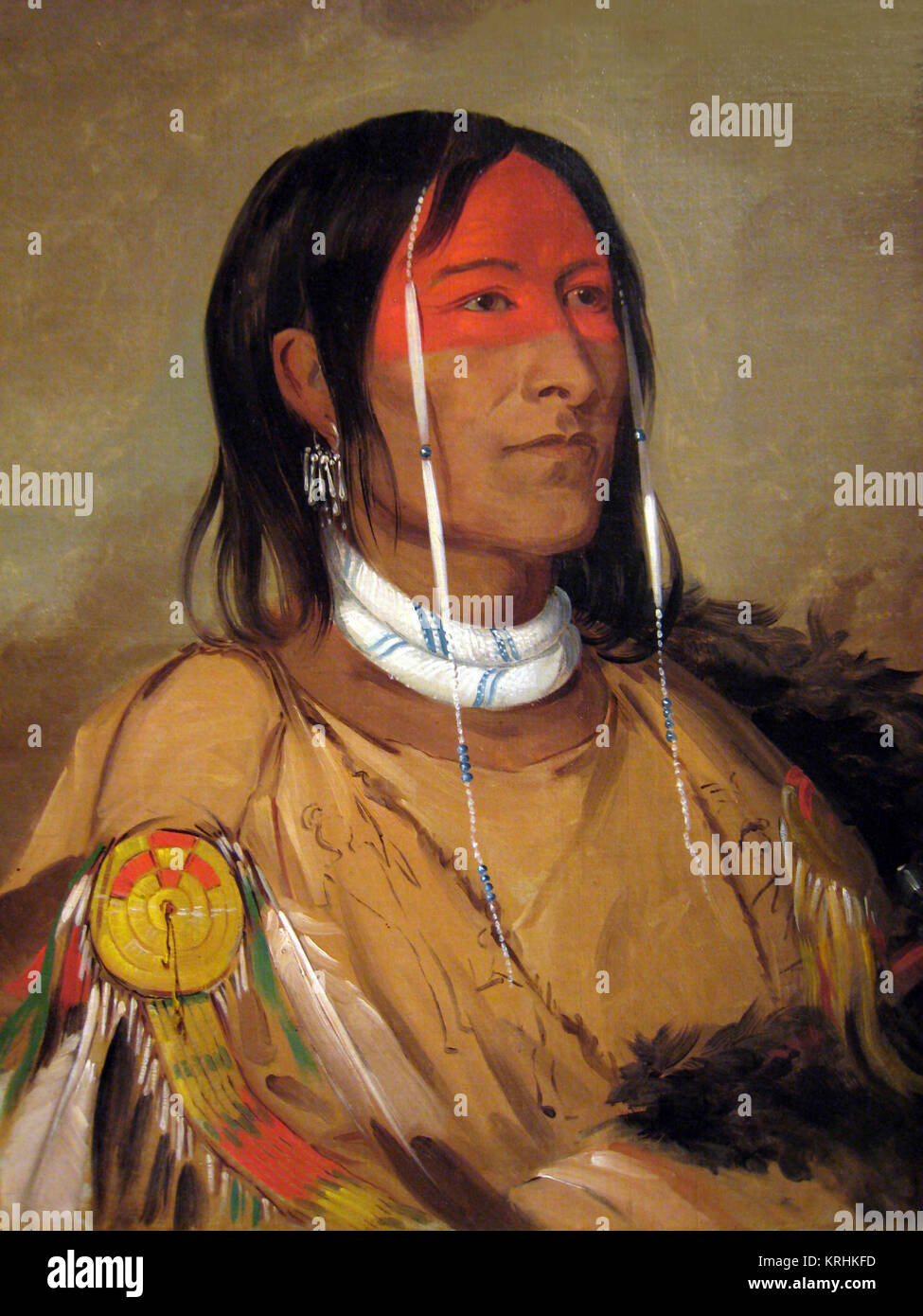 George Catlin Cree Indian Stock Photo