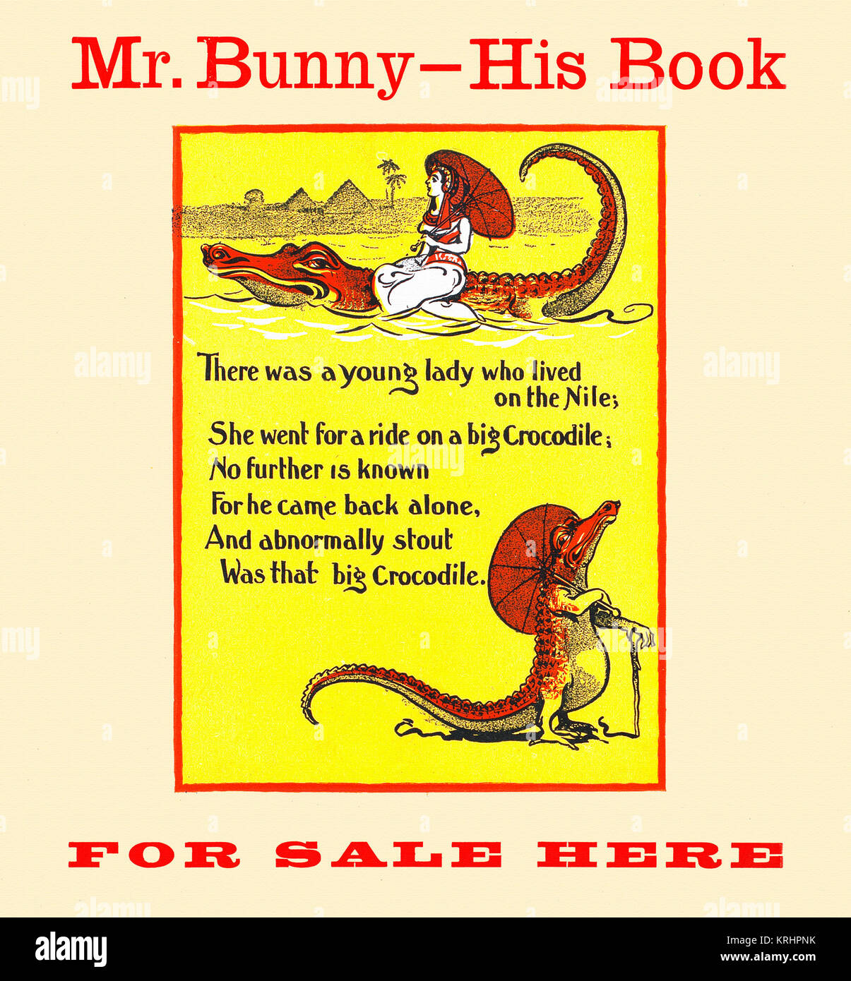 Mr. Bunny - his book, for sale here Stock Photo