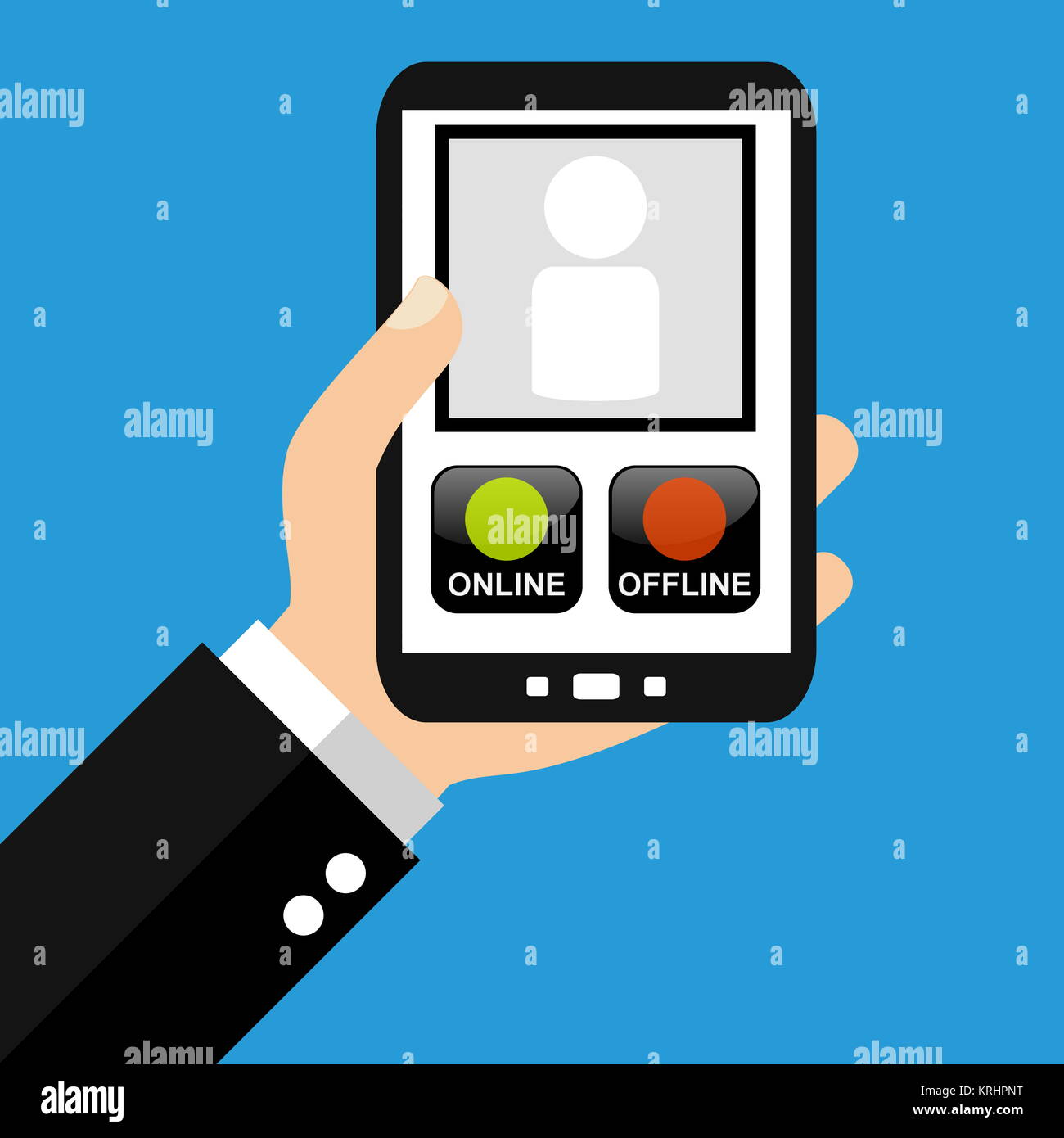 online or offline with your smartphone Stock Photo - Alamy