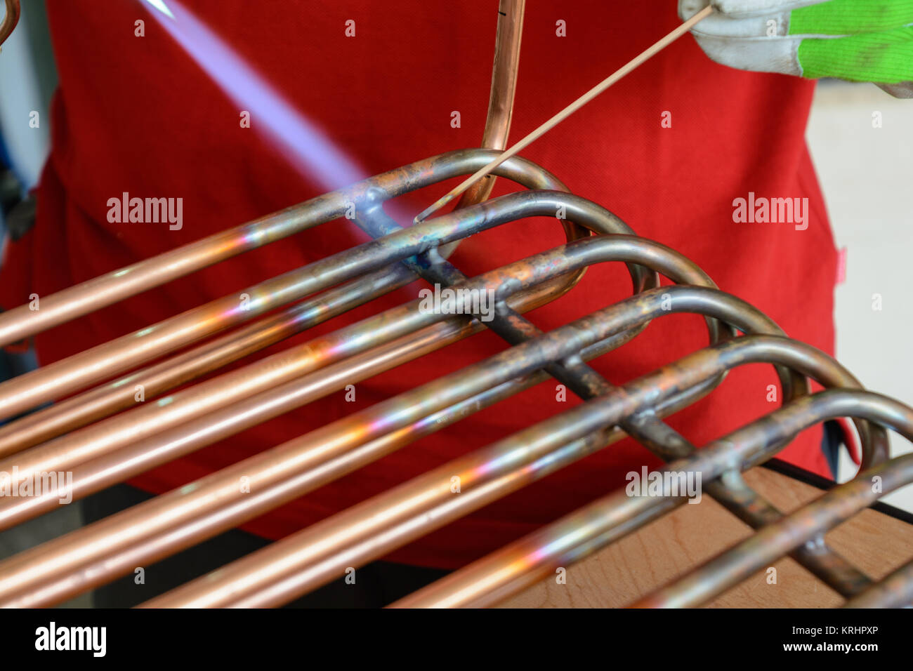 brazing copper close up Stock Photo Alamy