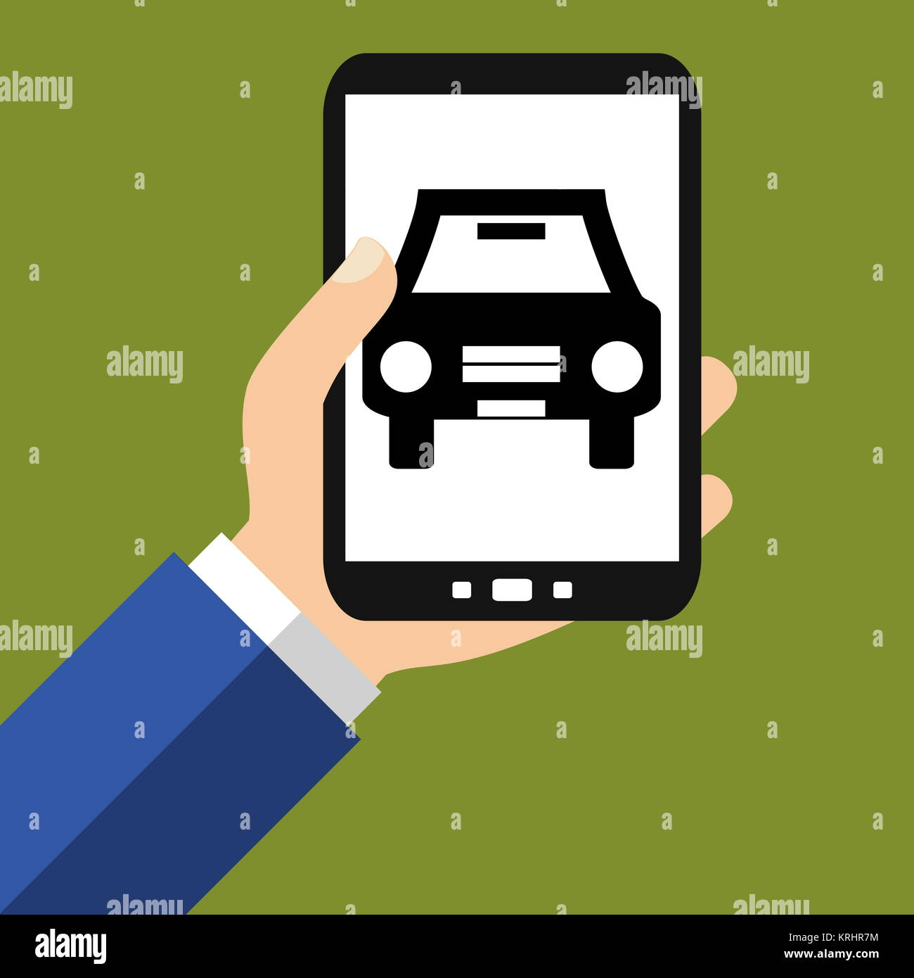 car information on the smartphone Stock Photo Alamy