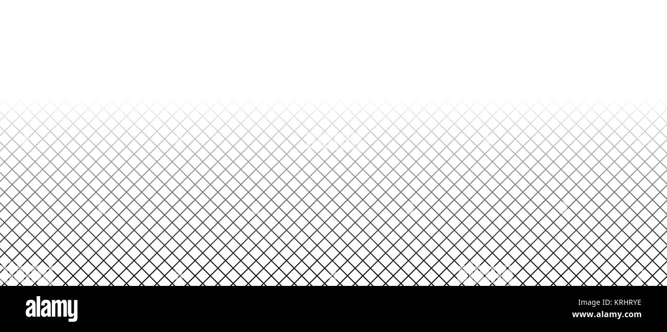 Schwarzes Gittermuster mit sanftem Farbübergang zu weißer Fläche Stock Photo