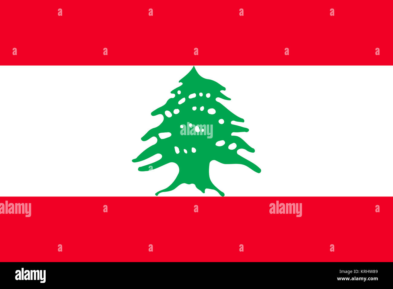 Flag of Lebanon in correct size and colors Stock Photo Alamy