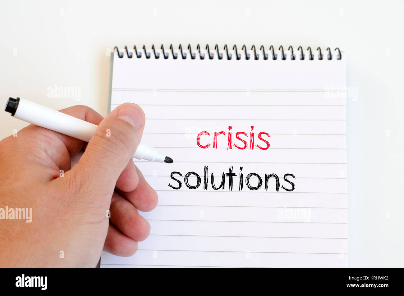 Crisis solutions text concept Stock Photo - Alamy