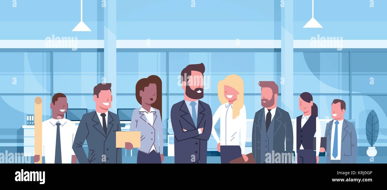 Group Of Business People In Modern Office Concept Team Of Successful ...
