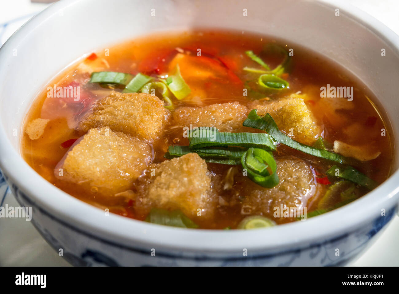 bowl with a chinese soup. Stock Photo