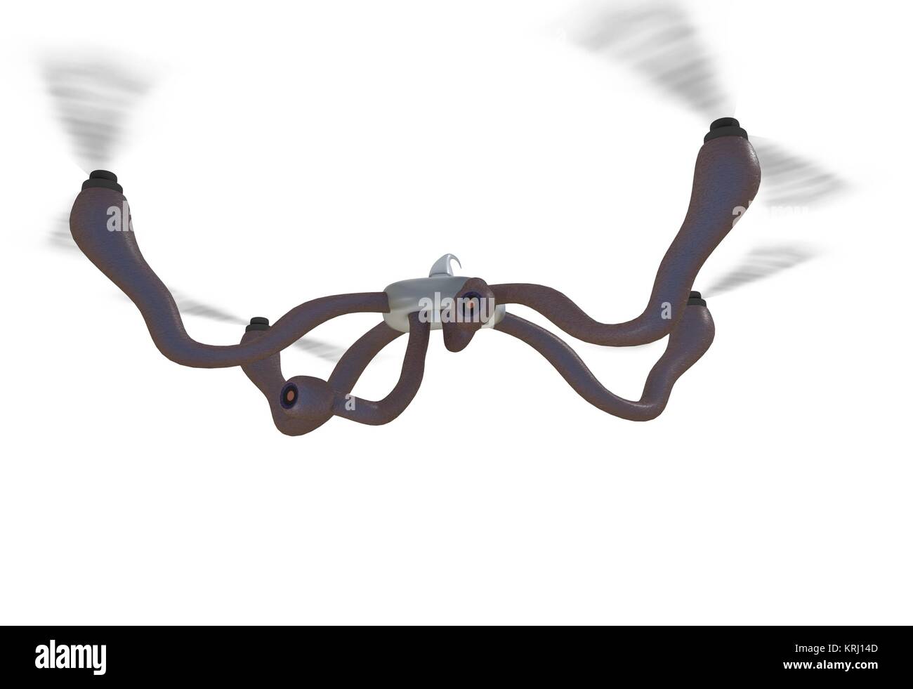 Futuristic dron with tentacles concept. 3d illustration Stock Photo - Alamy