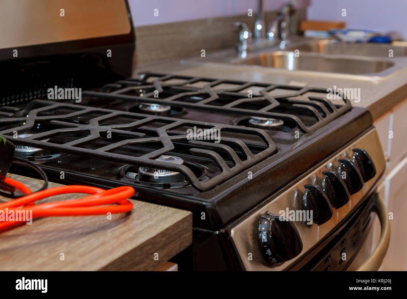 Kitchen gas stove in the kitchen gas stove Stock Photo Alamy