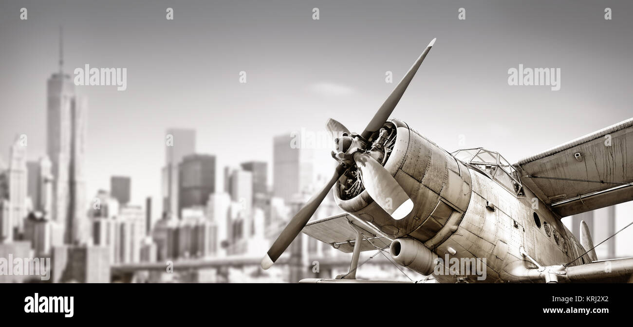 biplane Stock Photo