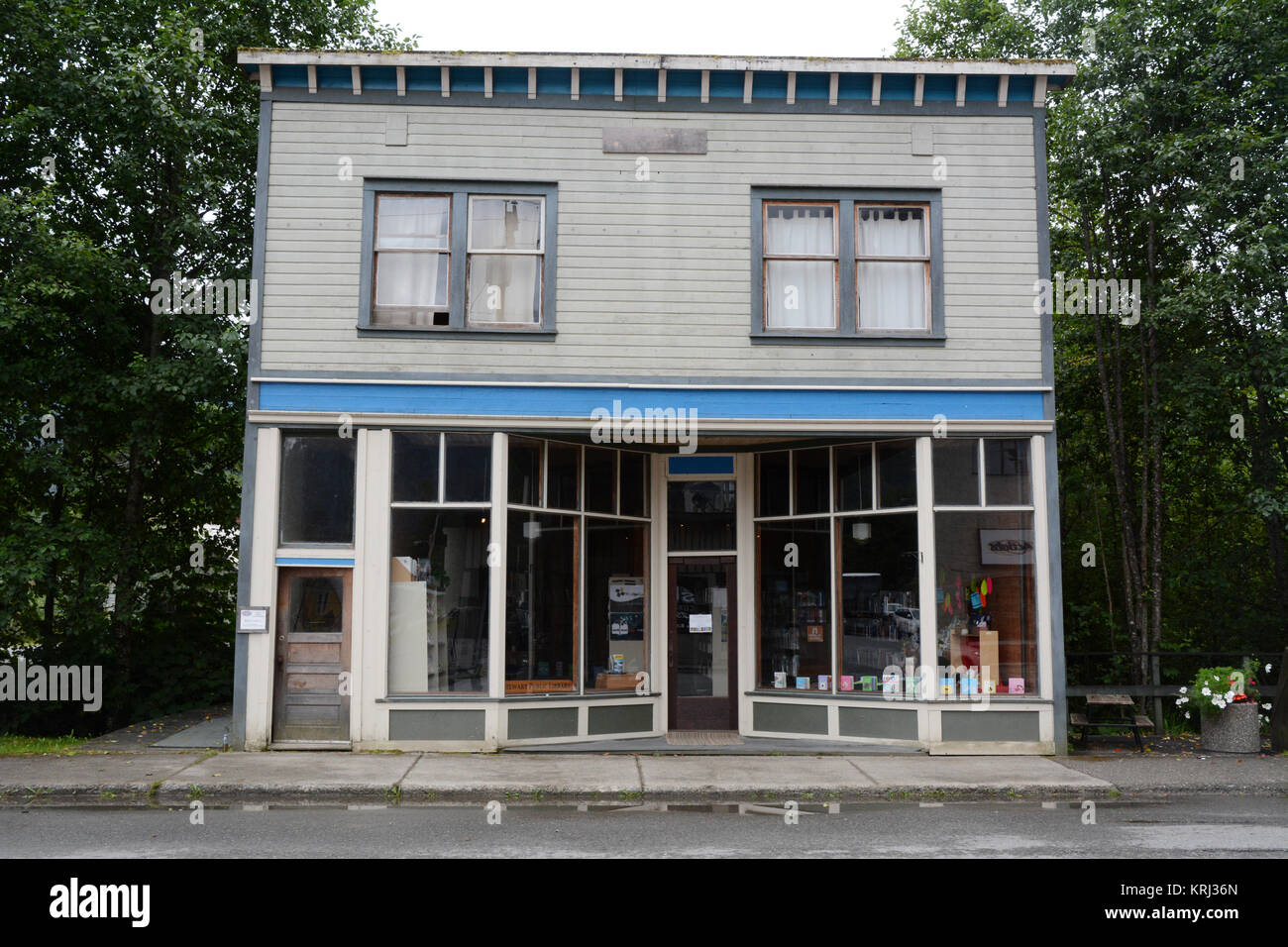 Restored, turn of the century storefront on the main street in the old mining town of Stewart, British Columbia, Canada. Stock Photo