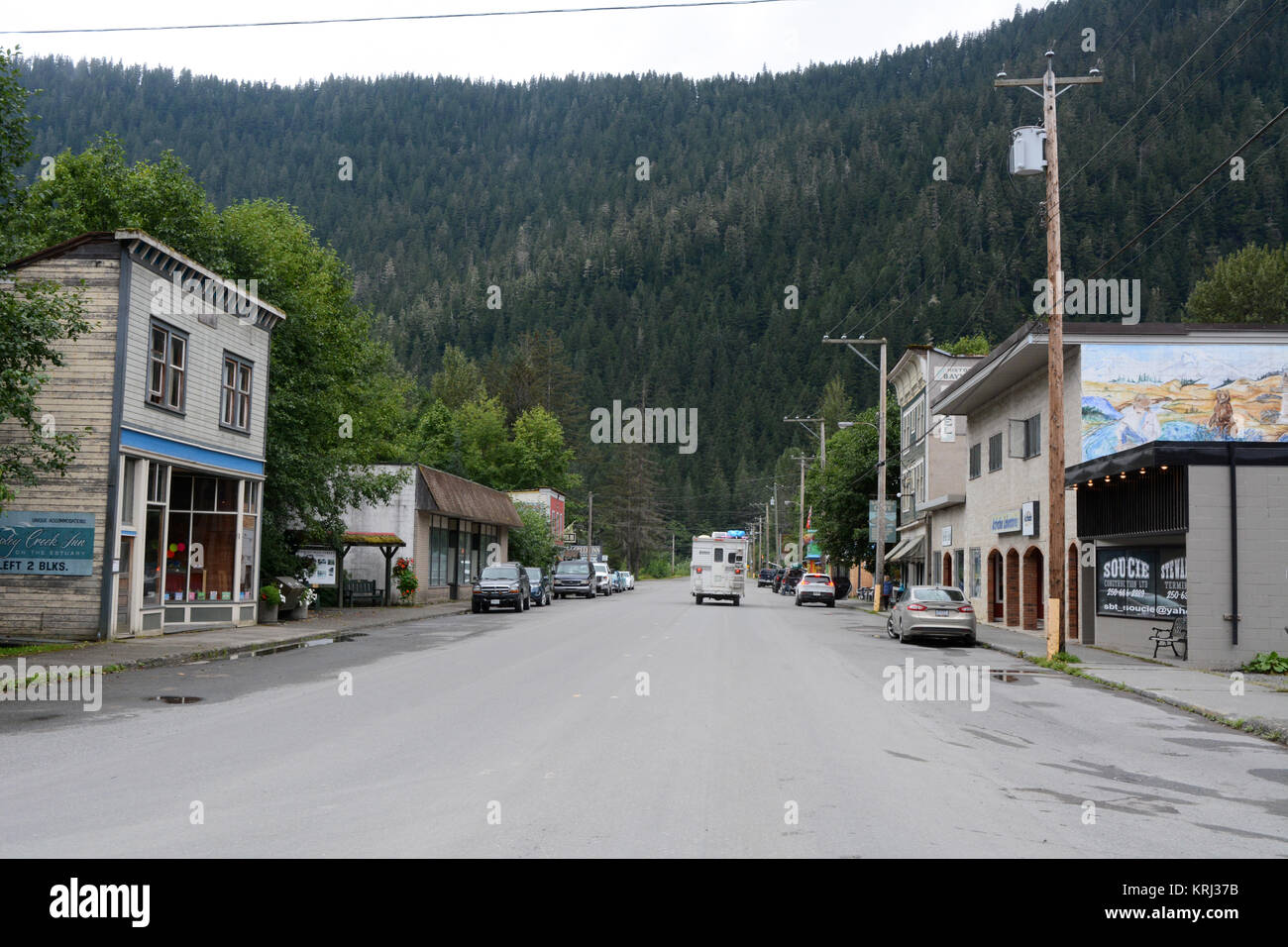 Restored, turn of the century storefronts on the main street in the old