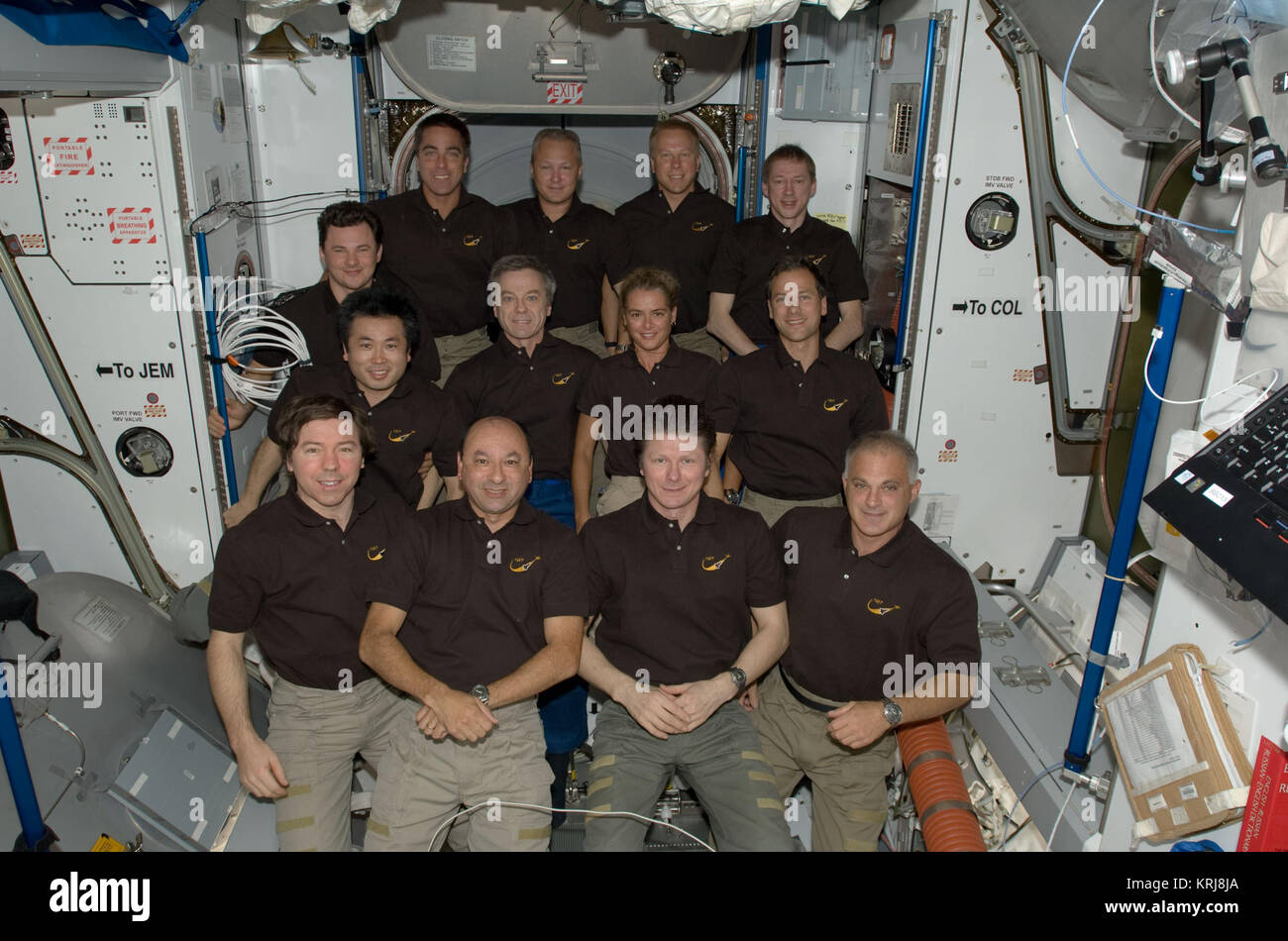 STS127 group picture 03 Stock Photo Alamy