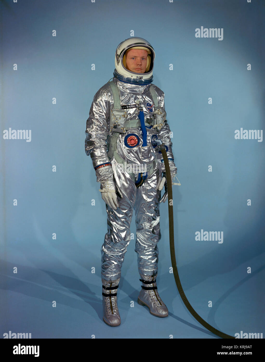 Neil Armstrong in Gemini G2C training suit Stock Photo Alamy