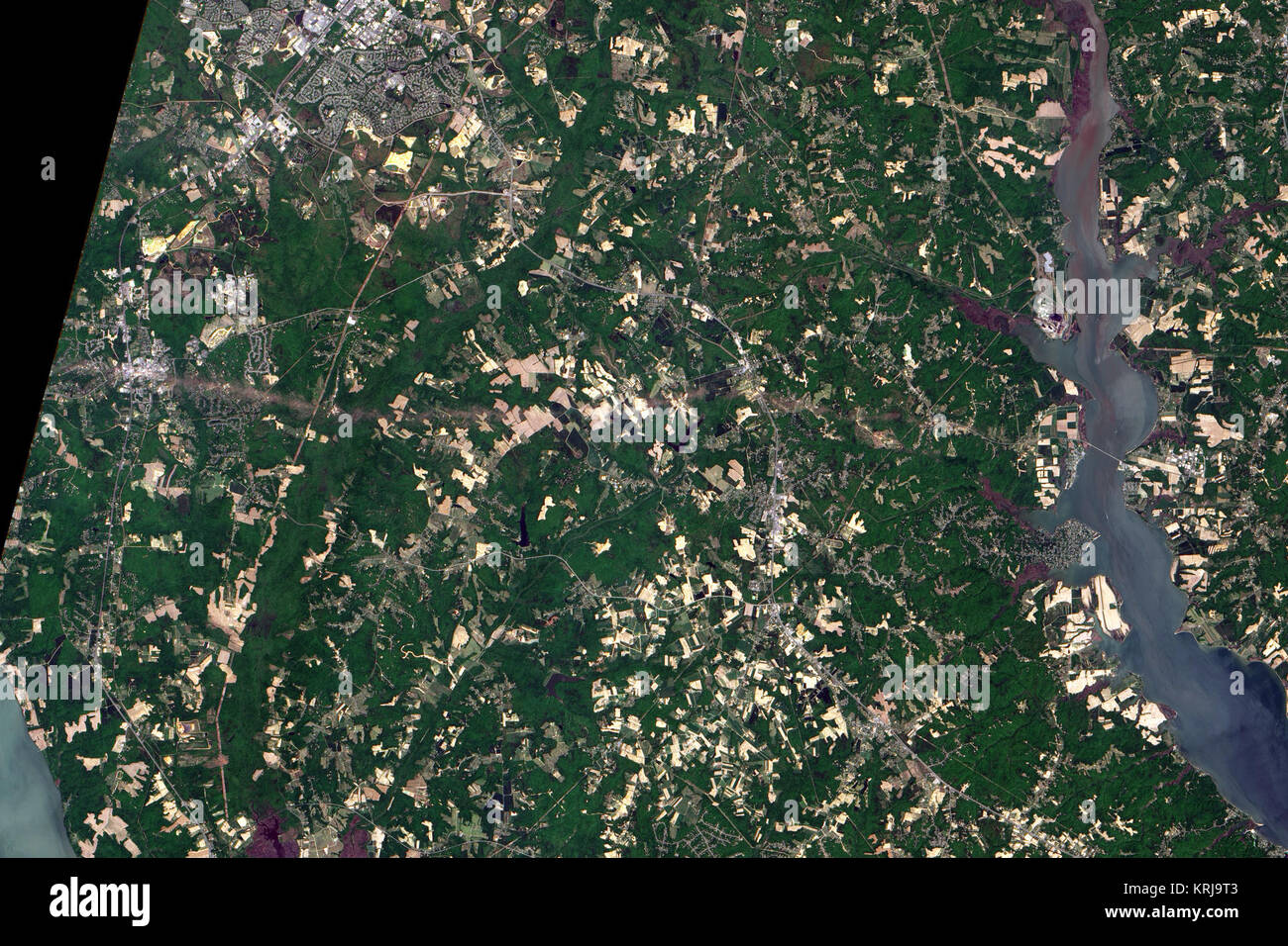 IDL TIFF file Tornado damage La Plata Maryland may 1 2002 Stock Photo