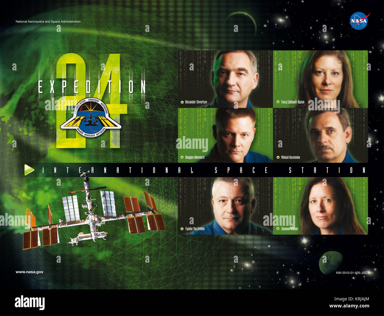 Expedition 24 crew poster Expedition 24 Matrix crew poster Stock Photo