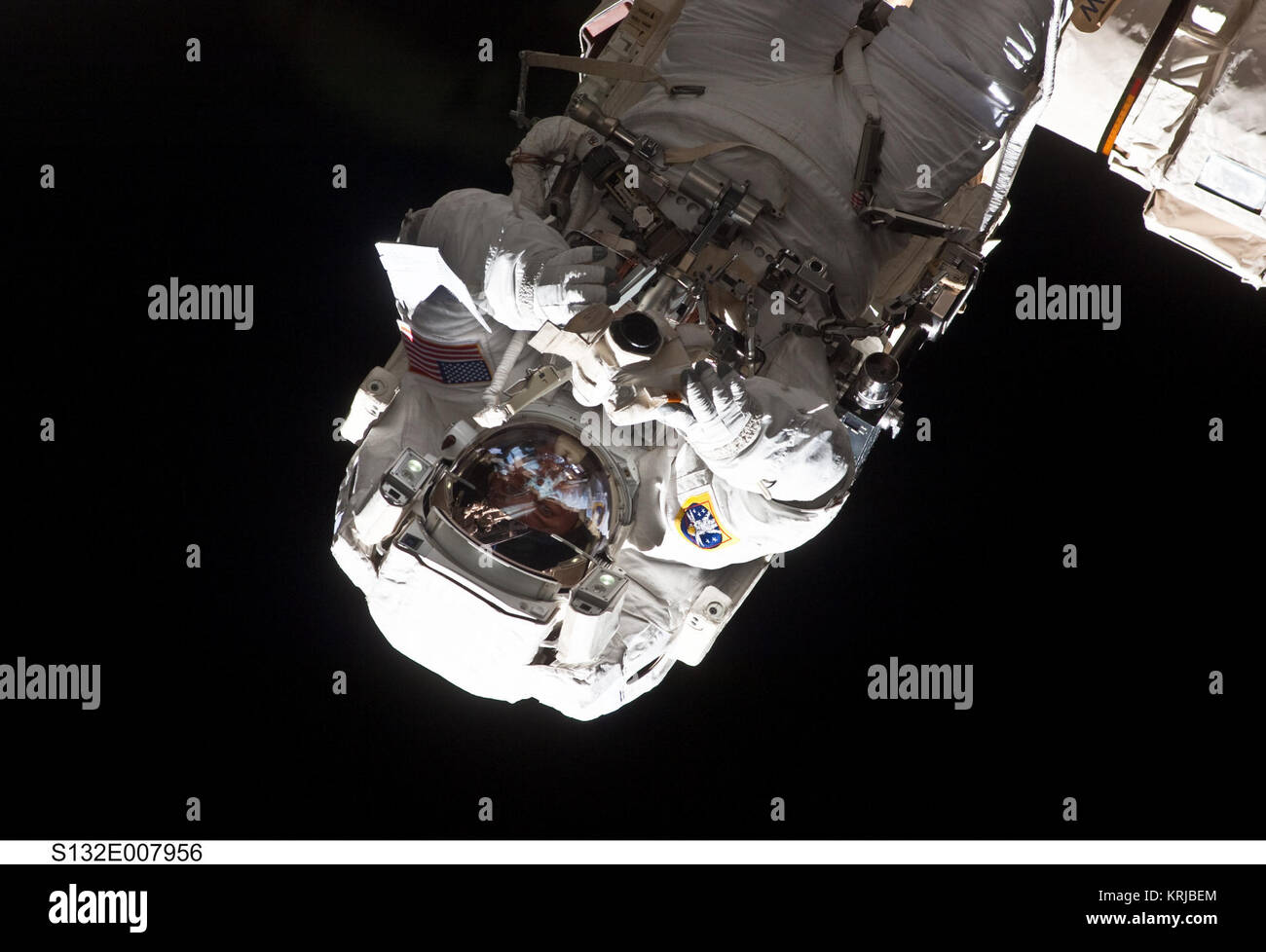 STS132 Reisman EVA1 8 Stock Photo