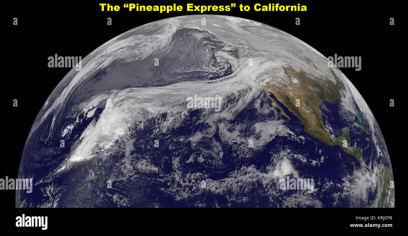 Pineapple Express to California from NASA GOES Stock Photo Alamy