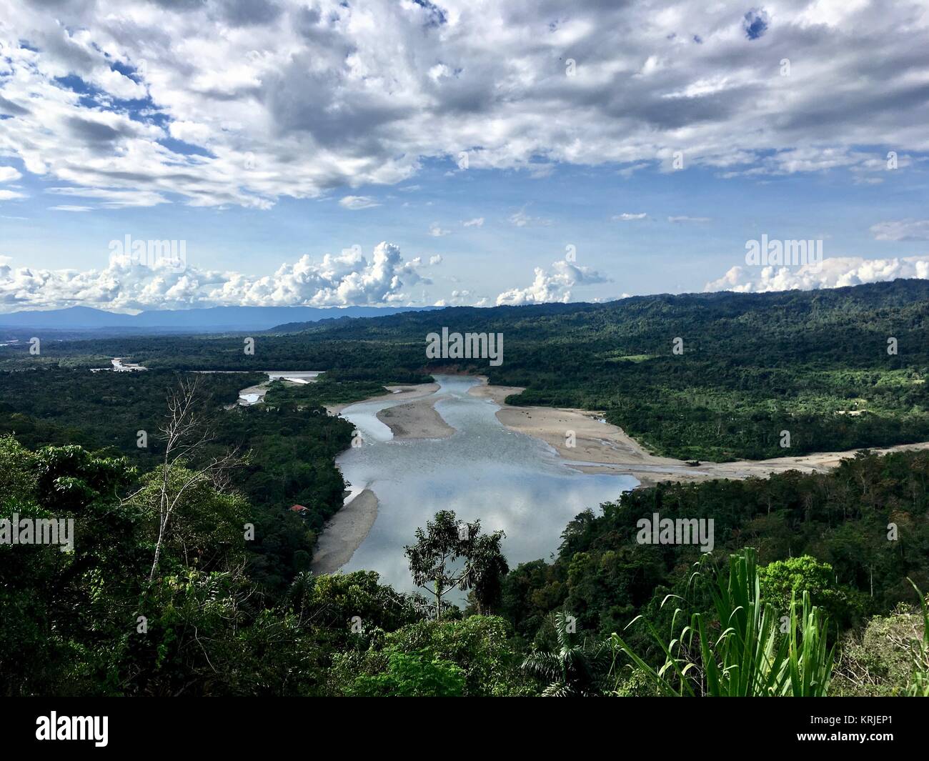 Peru Amazon basin, entrance to Manu National Park, Mirador Atalaya Rio Made de Dios Stock Photo