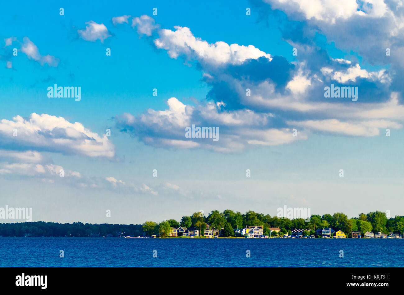 Vacation homes line the shoreline at Lake Maxinkuckee in Culver