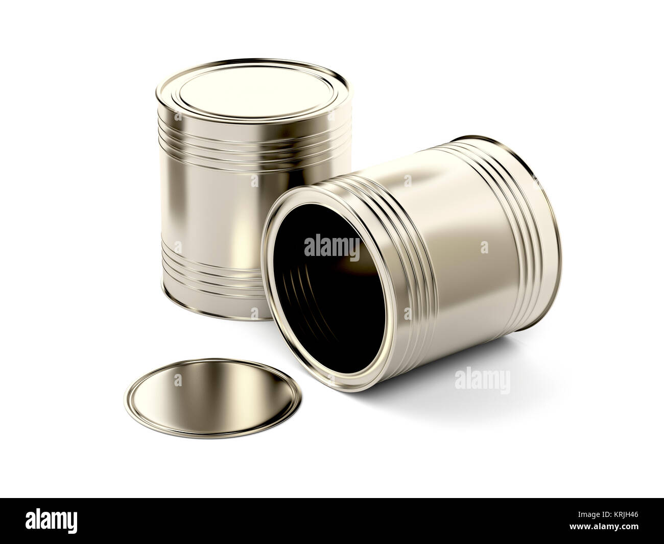Two tin cans Stock Photo Alamy