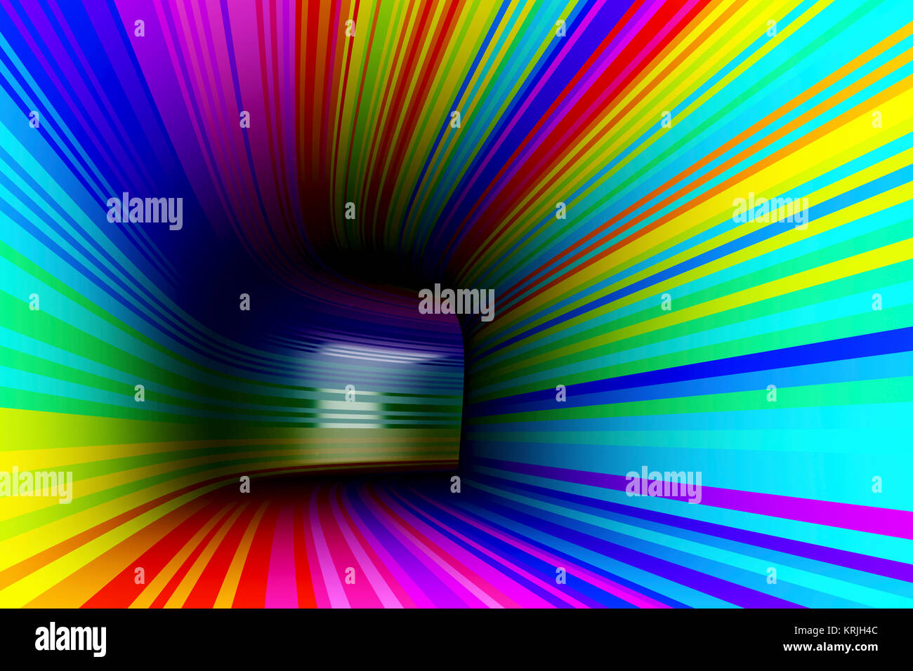 Abstract colorful tunnel Stock Photo