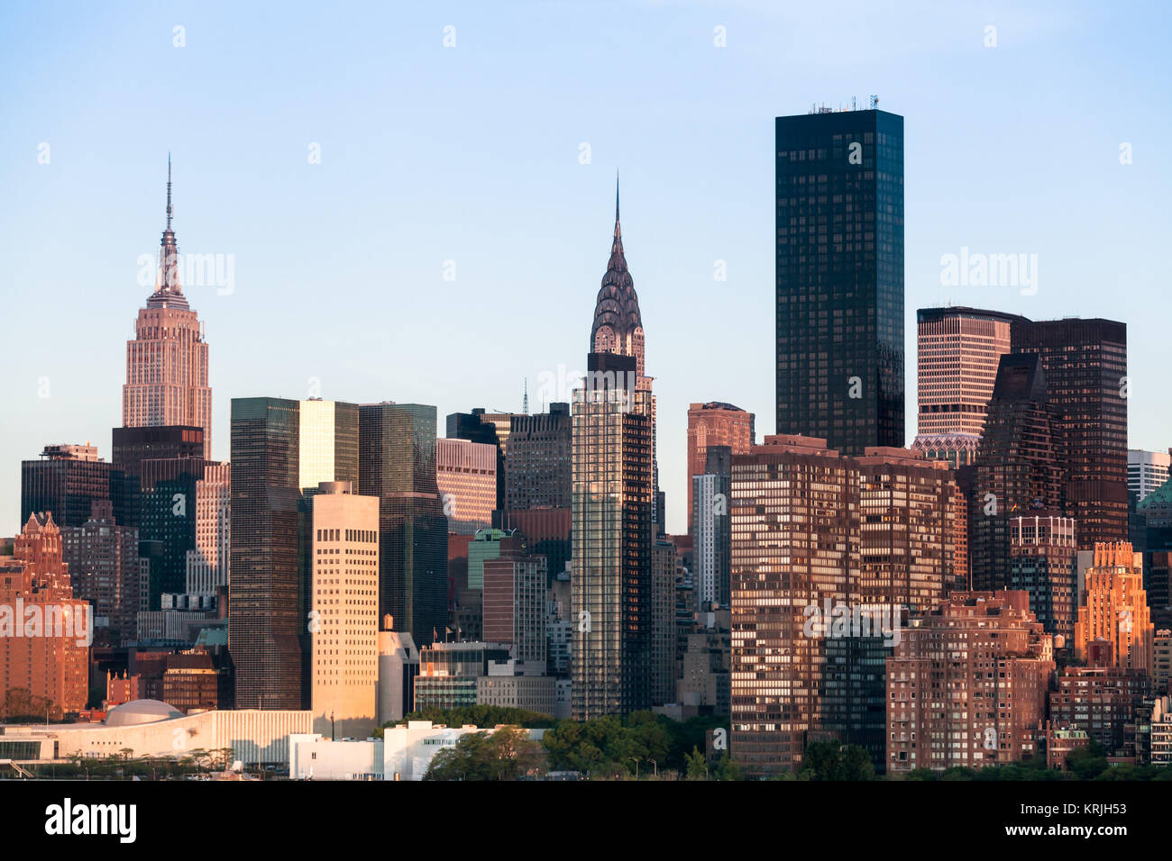 New York City Manhattan Midtown cityscape during sunny spring day Stock ...